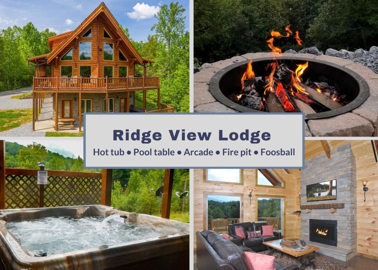 Ridge View Lodge Nature And Mountain View - Hot Tub - Firepit - Yard - Games Гетлинбург Екстериор снимка